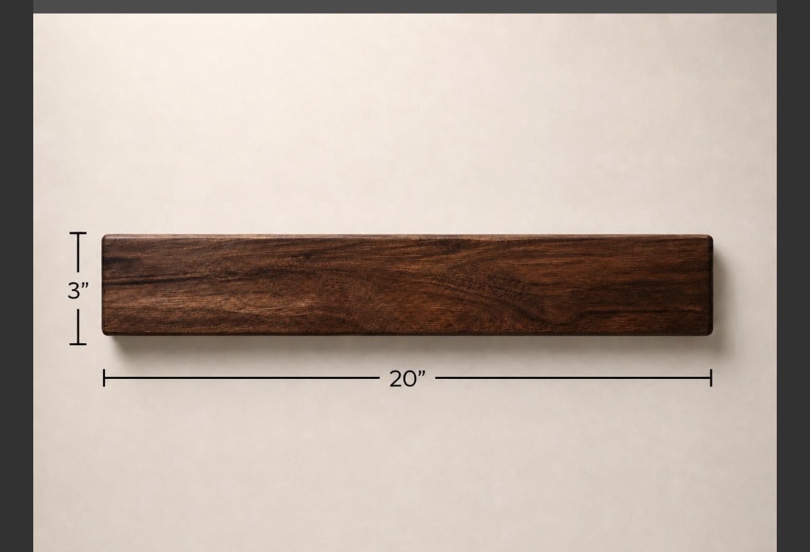 Walnut mounting hardware