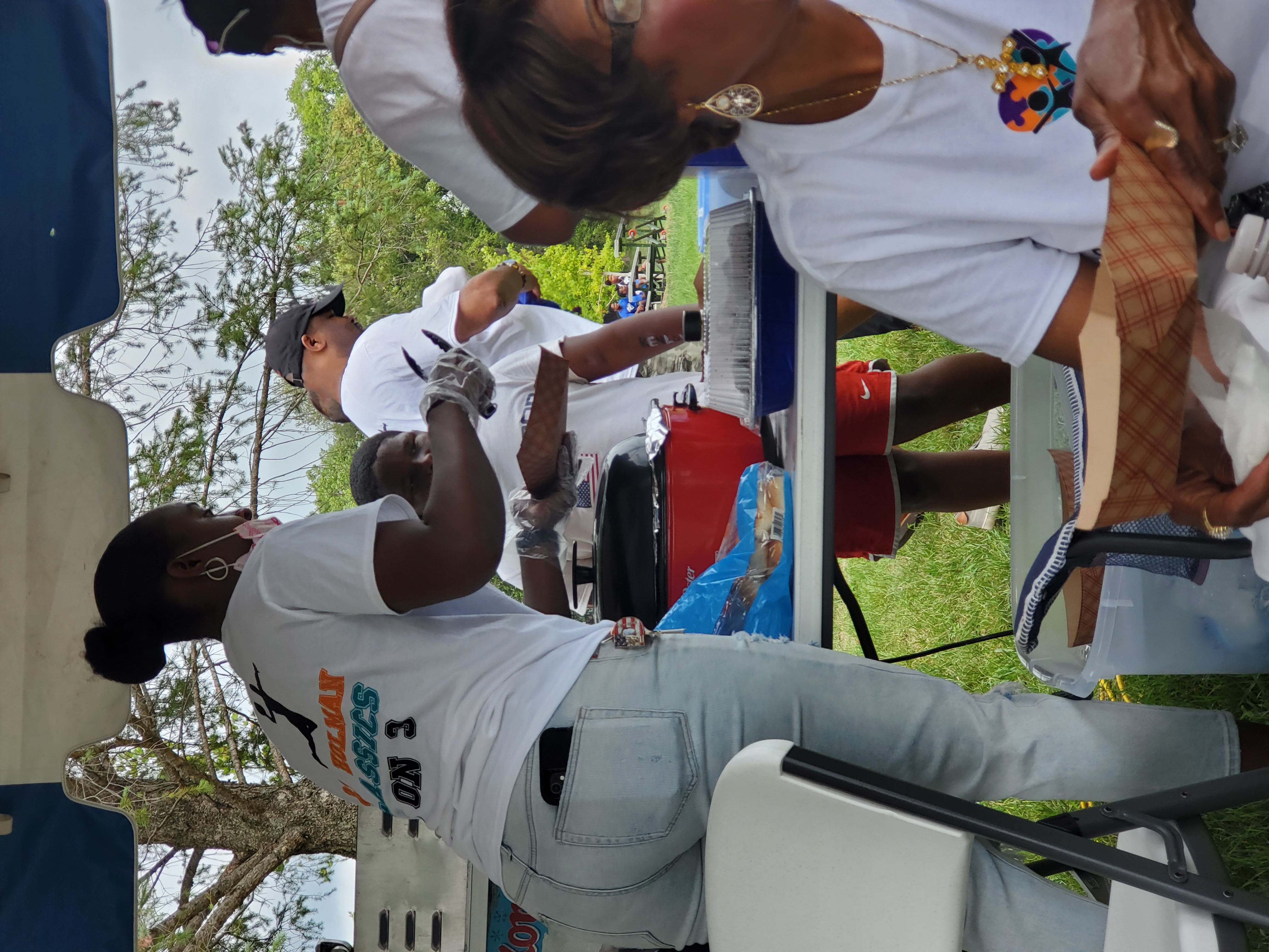Community members at a My Sistas House Ministries Back to School VBS event