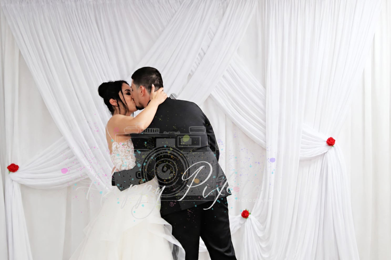 Bride and groom sharing a quiet moment