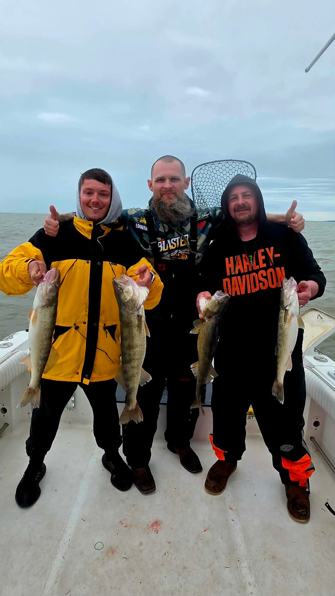 A walleye caught on a Boundless Outdoorz charter