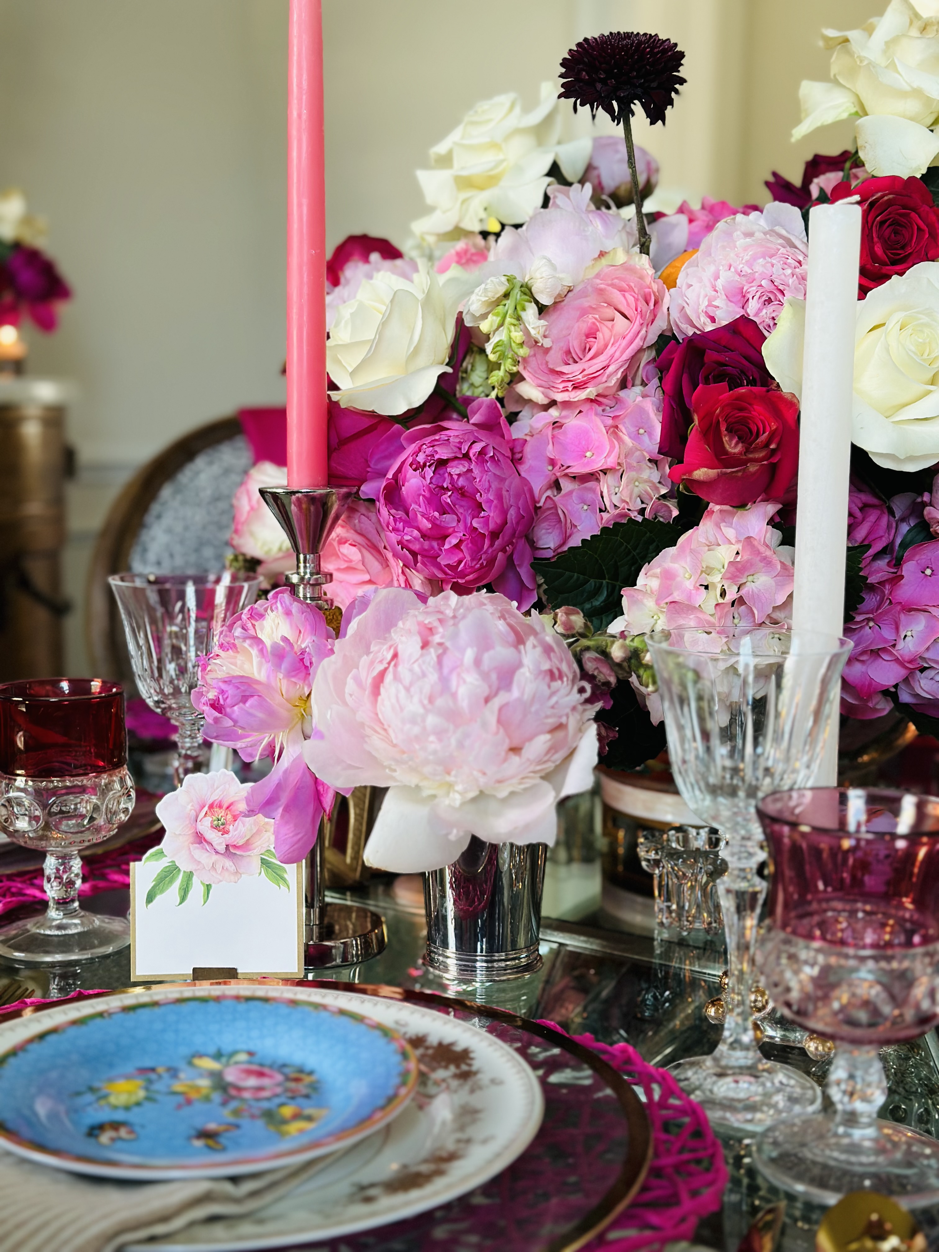Warm holiday styling in a traditional home