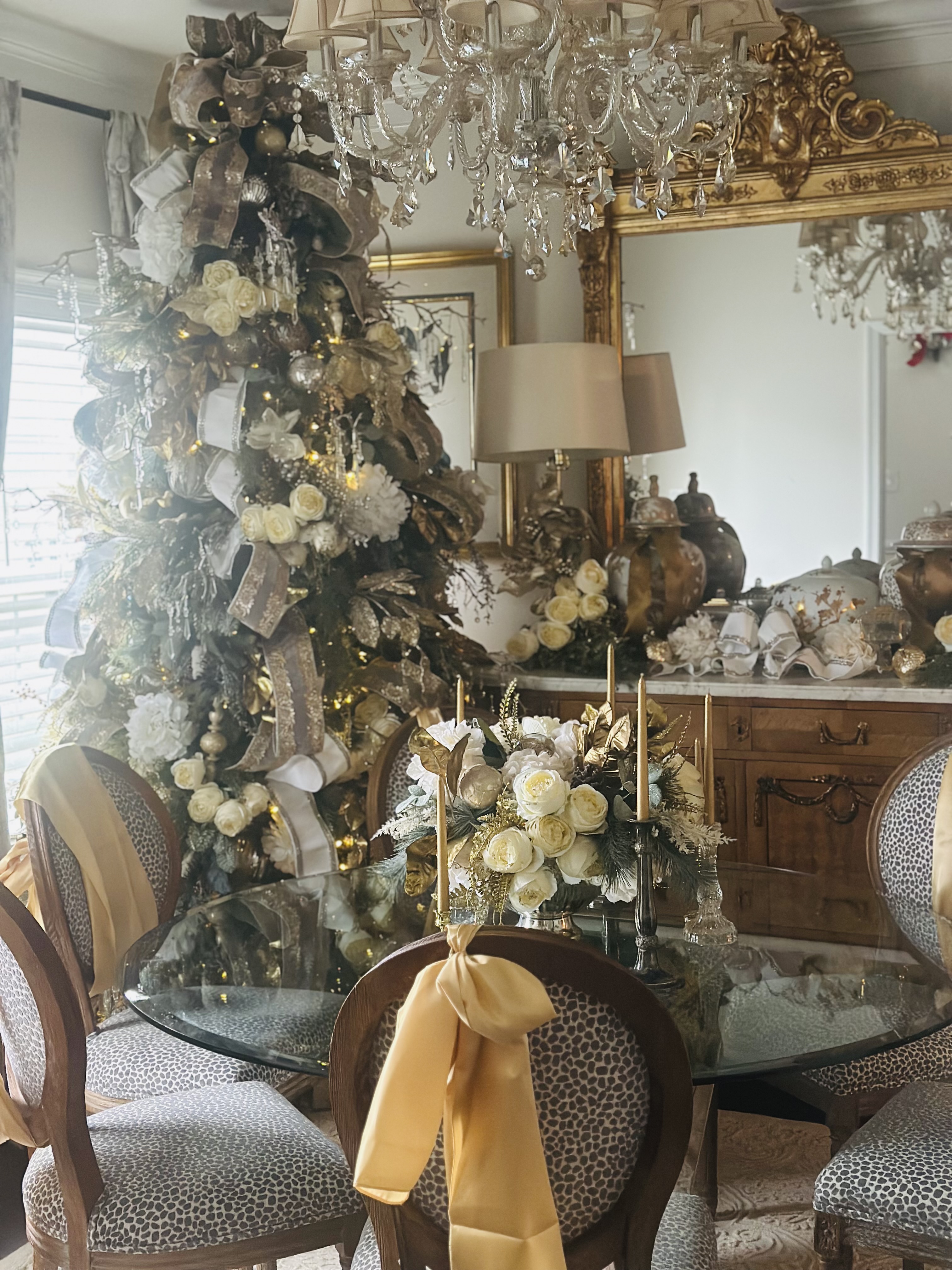 Warm formal room designed by Taylor Hughes