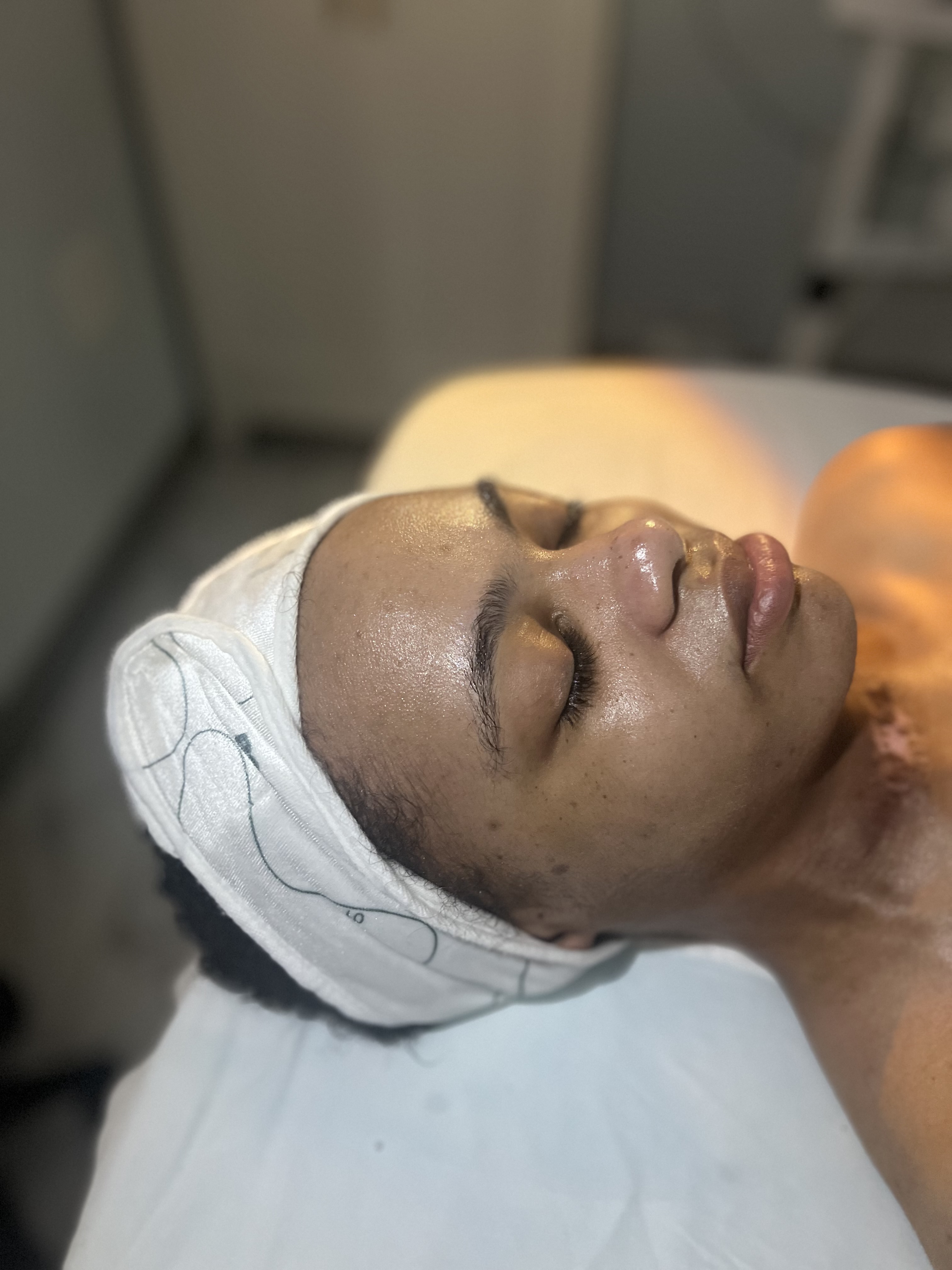 Studio treatment room prepared for a client appointment