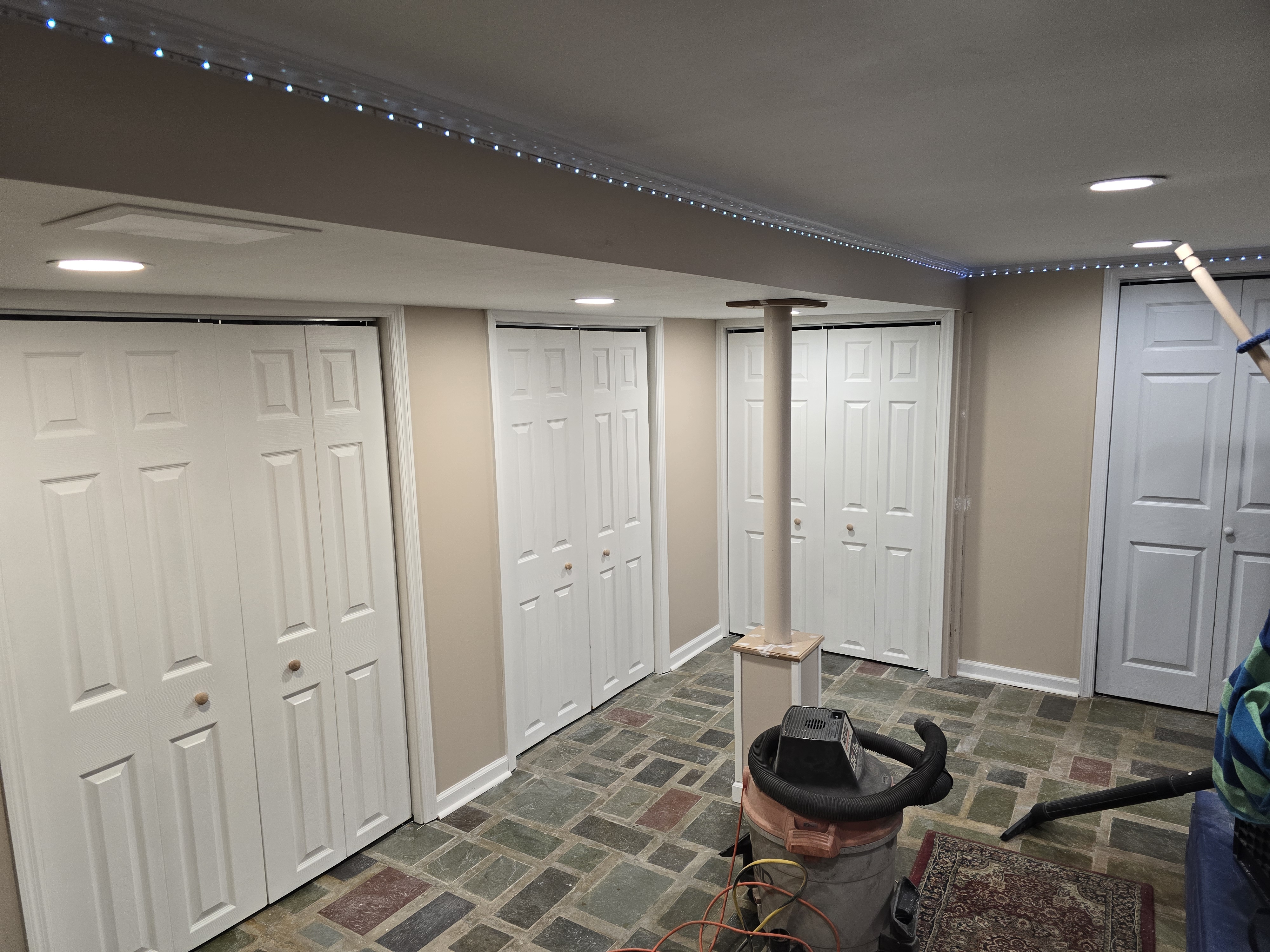 Lighting upgrade in a finished living space