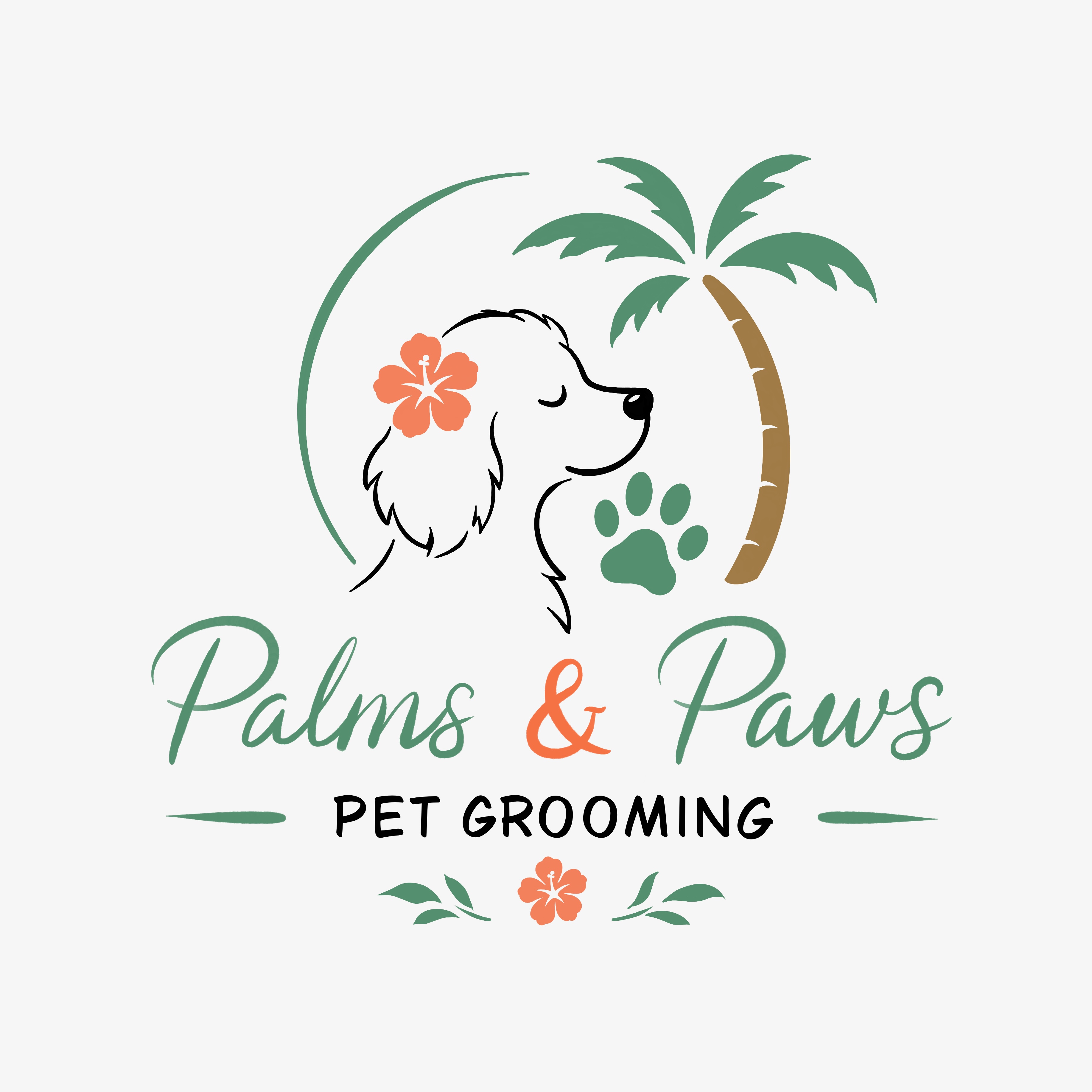 Palms & Paws Grooming logo