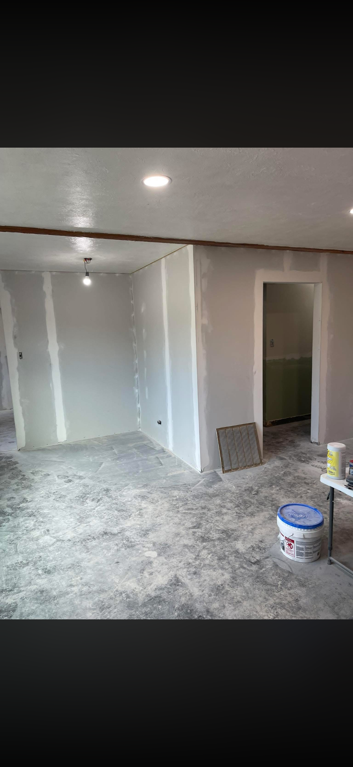 Drywall patching job