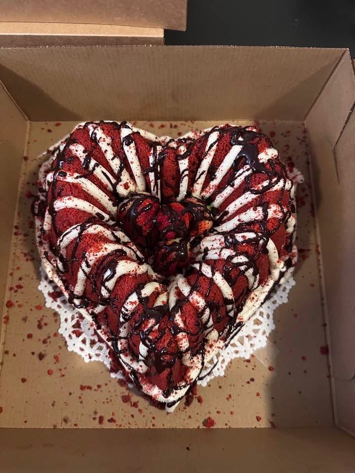 Decorated occasion cake baked in a specialty pan