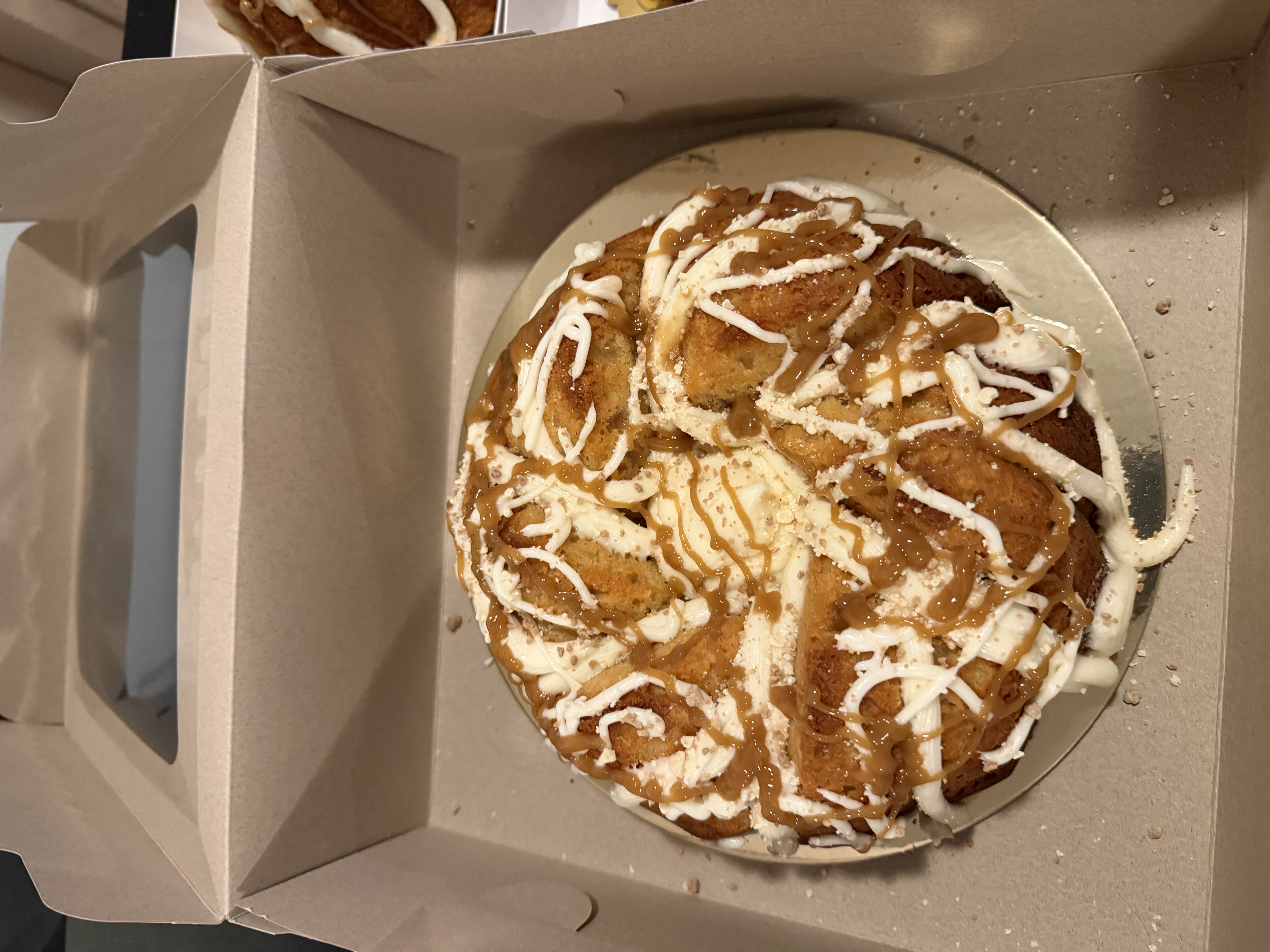 Large homemade Bundt cake with drizzle
