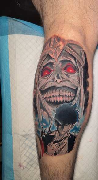 Anime character color tattoo