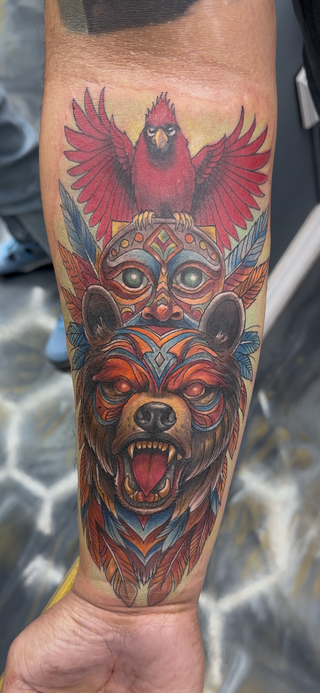 Custom color tattoo artwork by JVAL INK